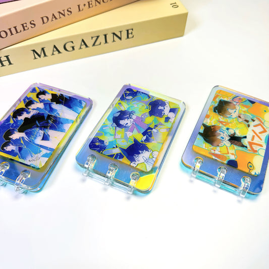 Custom rainbow acrylic photo album with glitter/glow effects. Turn Memories Into Art!