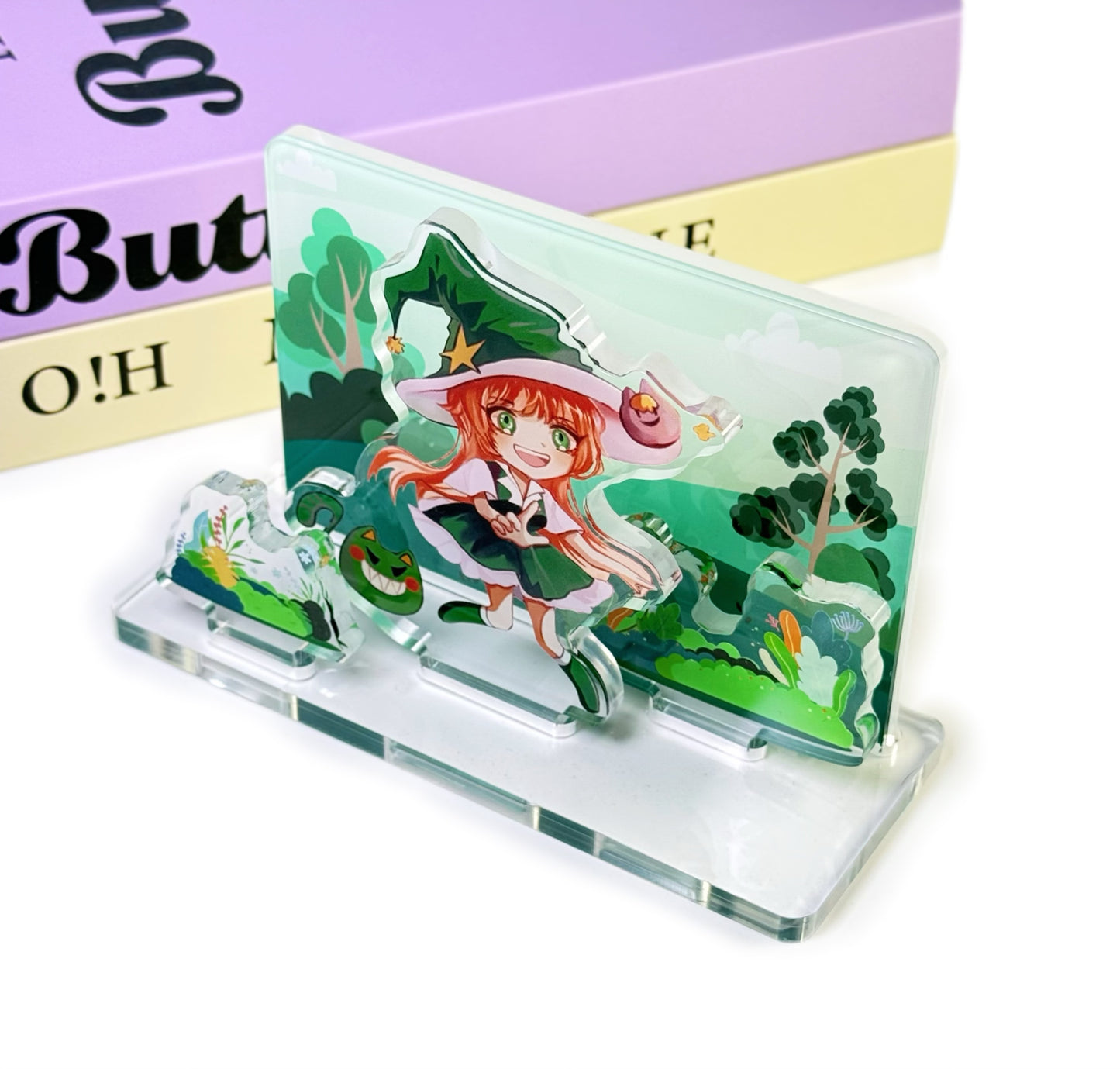 Custom acrylic standee combo with vibrant full-color printing and personalized design, perfect for brand promotion and fan merchandise