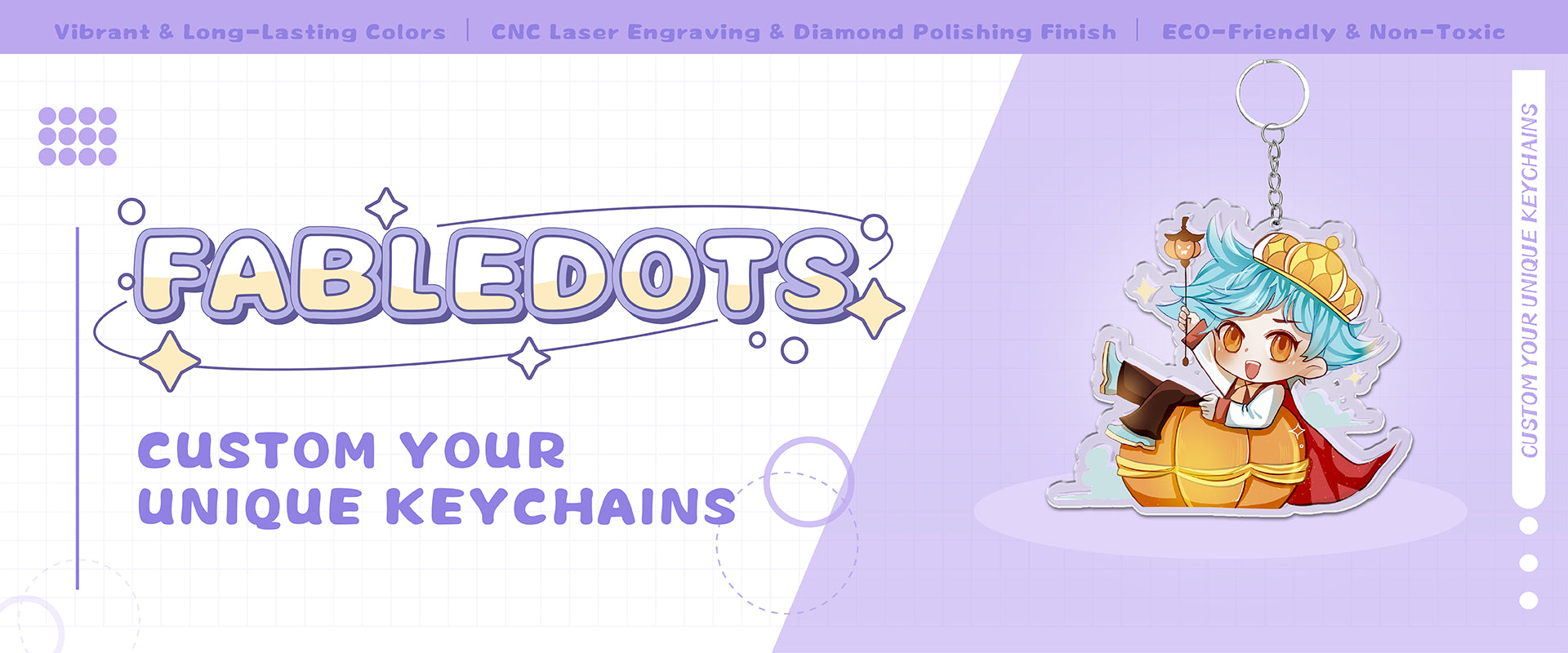 FableDots-Custom Acrylic Creations! Unique keychains, standees & pins. Order just 1 piece!💖 Worldwide Shipping | Quality Guaranteed!
