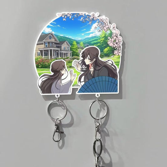 Personalized custom acrylic wall hanging keychain and matching couple keychains, ideal for gifts and brand promotions
